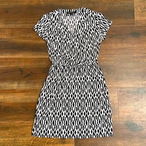 Banana Republic Black and White Midi Dress